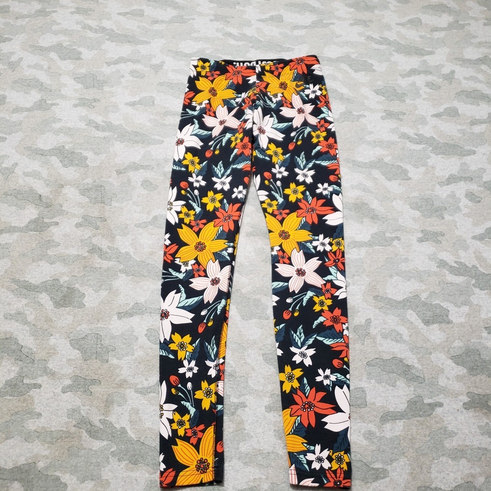 Nike Pants Womens Small Multicolor Pull On Just Do It Floral